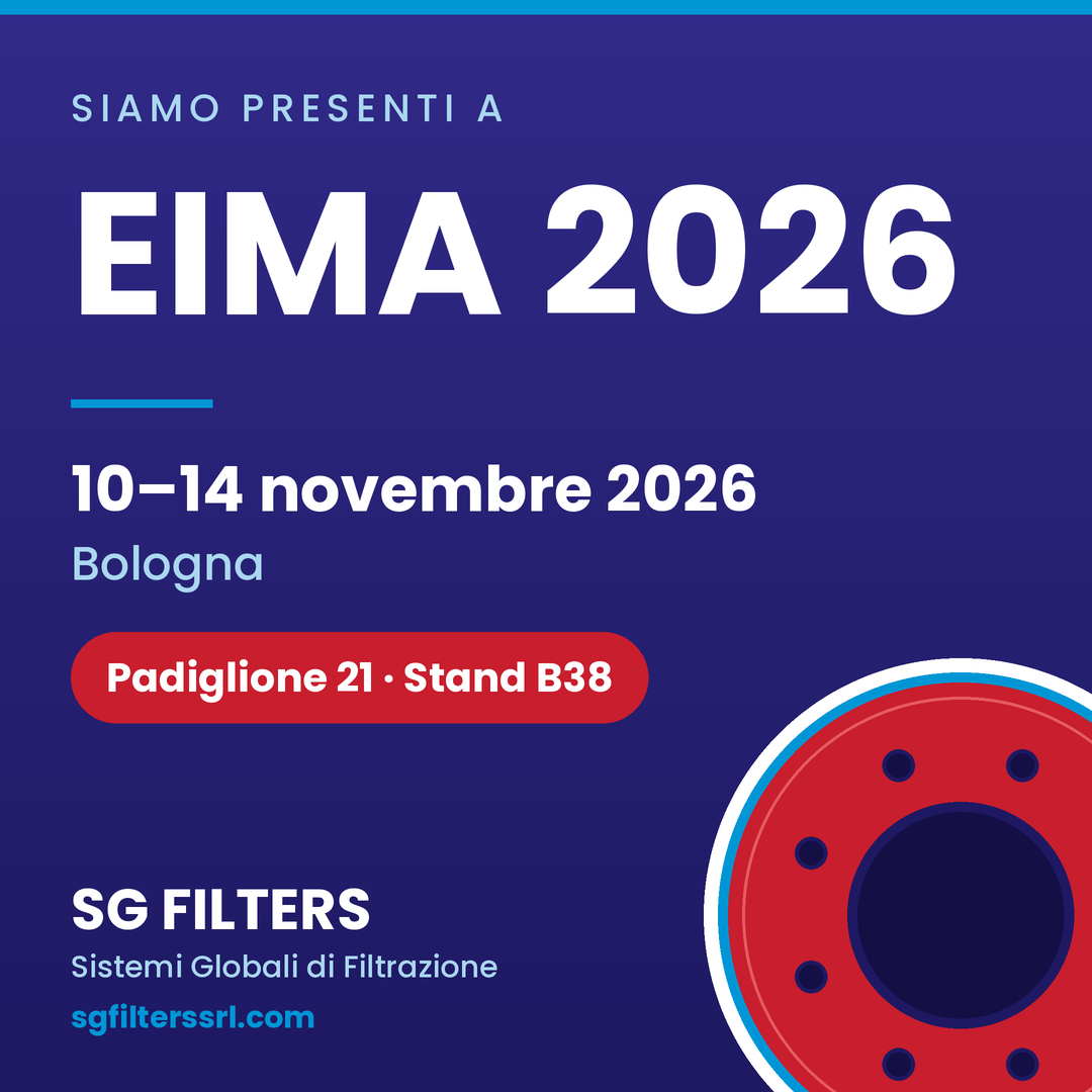 SG Filters a EIMA 2026, Bologna, dal 10 al 14 novembre, Padiglione 21 Stand B38
